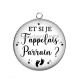 Pendentif Cabochon Argent - et si je t'appelais parrain