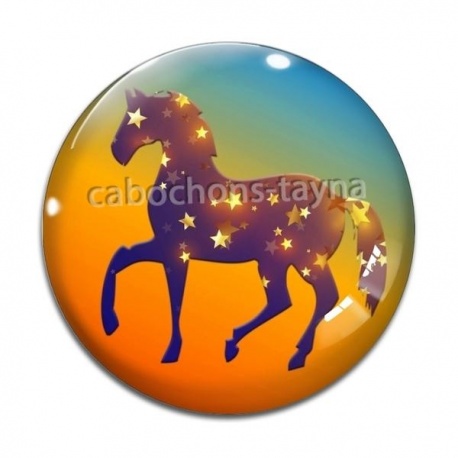 Cabochon Verre - cheval