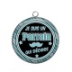 Pendentif Cabochon Argent - je suis un parrain qui déchire