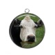 Pendentif Cabochon Argent - vache