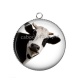 Pendentif Cabochon Argent - vache