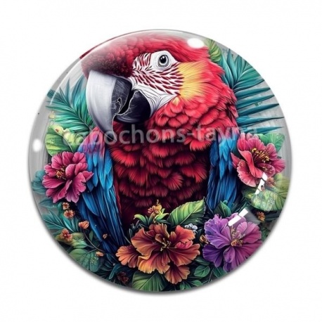 Cabochon Verre - oiseau