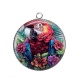 Pendentif Cabochon Argent - oiseau