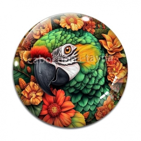 Cabochon Verre - oiseau