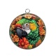 Pendentif Cabochon Argent - oiseau