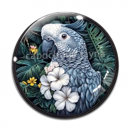 Cabochon Verre - oiseau