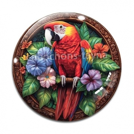 Cabochon Verre - oiseau
