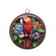 Pendentif Cabochon Argent - oiseau