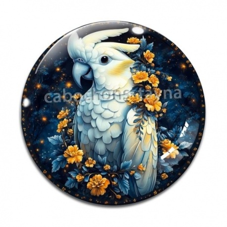 Cabochon Verre - oiseau