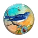 Cabochon Verre - oiseau