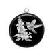 Pendentif Cabochon Argent - oiseau