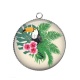 Pendentif Cabochon Argent - toucan