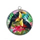 Pendentif Cabochon Argent - toucan