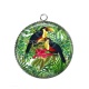Pendentif Cabochon Argent - toucan