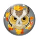 Cabochon Verre - hibou