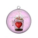 Pendentif Cabochon Argent - oiseau