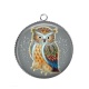 Pendentif Cabochon Argent - hibou