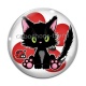 Cabochon Verre - chat