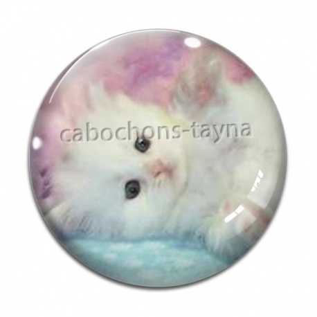 Cabochon Verre - chat