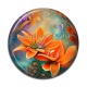 Cabochon Résine - fleur exotique