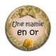 Cabochon Résine - une mamie en or