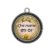 Pendentif Cabochon Argent - une mamie en or