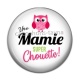 Cabochon Résine - une mamie une super chouette