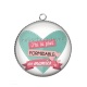 Pendentif Cabochon Argent - j'ai la plus formidable des mamies