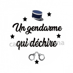 un gendarme qui déchire