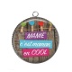 Pendentif Cabochon Argent - mamie c'est maman en cool