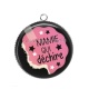 Pendentif Cabochon Argent - mamie qui déchire