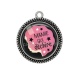 Pendentif Cabochon Argent - mamie qui déchire