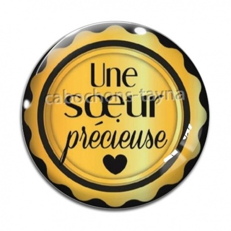 Cabochon Verre - une soeur précieuse