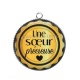 Pendentif Cabochon Argent - une soeur précieuse