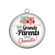 Pendentif Cabochon Argent - des grands parents super chouette