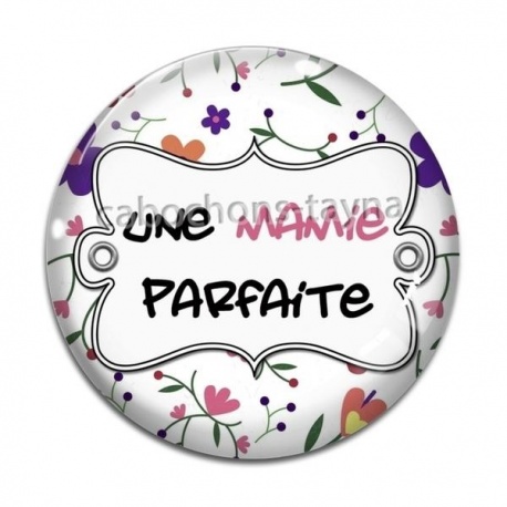 Cabochon Verre - une mamie parfaite