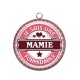 Pendentif Cabochon Argent - je suis une mamie formidable