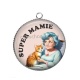 Pendentif Cabochon Argent - super mamie