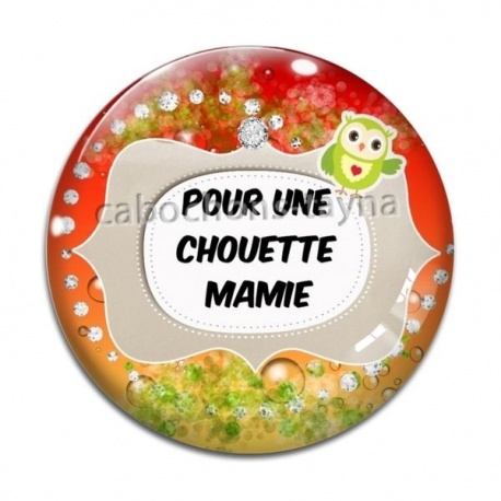 Cabochon Verre - pour une chouette mamie