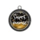 Pendentif Cabochon Argent - super mamie