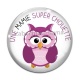 Cabochon Verre - une mamie super chouette