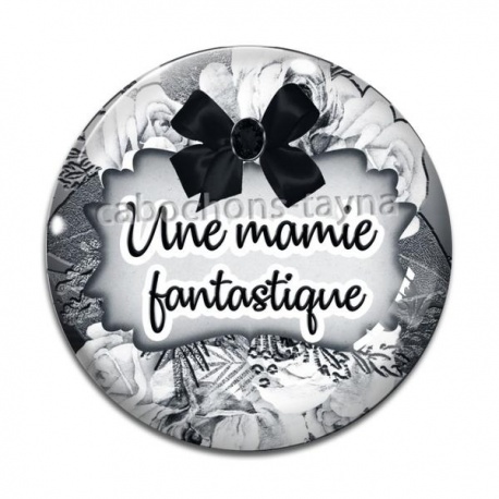 Cabochon Verre - une mamie fantastique