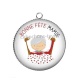 Pendentif Cabochon Argent - bonne fête mamie