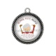 Pendentif Cabochon Argent - bonne fête mamie