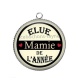 Pendentif Cabochon Argent - élue mamie de l'année