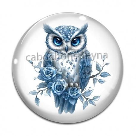 Cabochon Verre - hibou