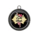 Pendentif Cabochon Argent - pour toi mamie