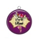 Pendentif Cabochon Argent - pour toi mamie