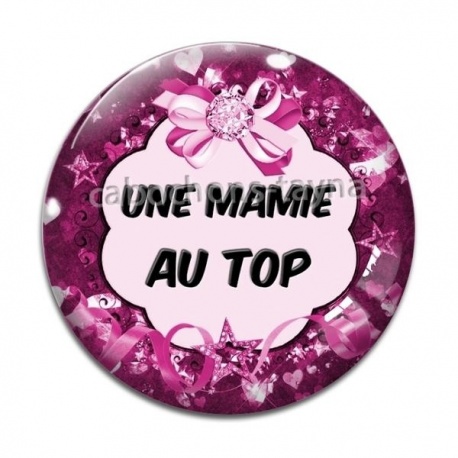 Cabochon Verre - une mamie au top