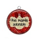 Pendentif Cabochon Argent - une mamie adorable